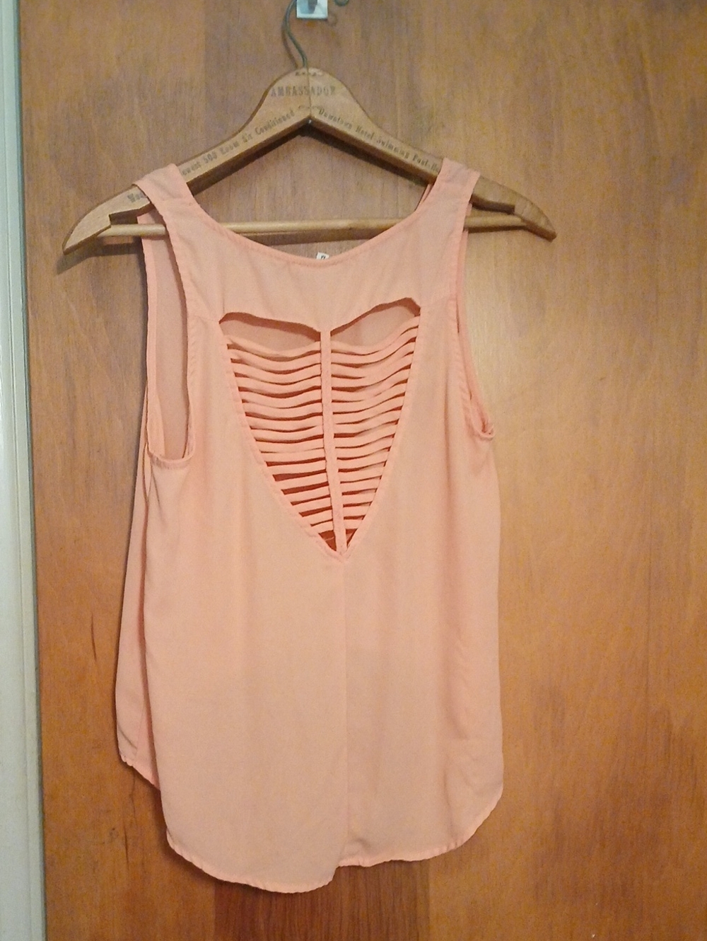 Kirra Peach Ladder-Back Tank Top